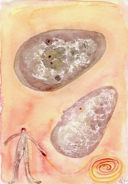 untitled, 1999; Aquarell, Bleistift auf Papier / watercolor, pencil on paper, 25,6 x 17,3 cm