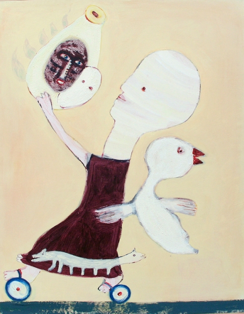Rollerskate, 2012, Acryl auf Nessel / acrylic on canvas, 91 x 72,5 cm