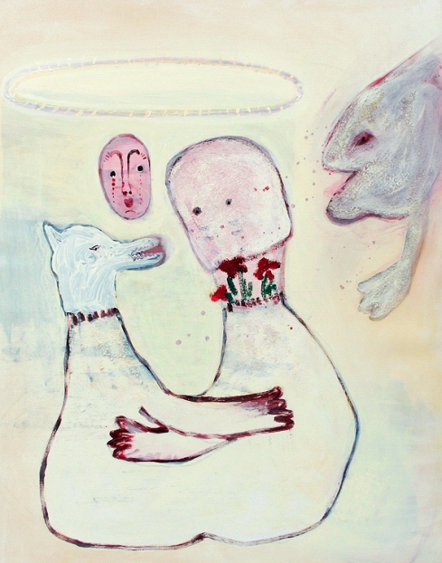 Reconciliation (Versöhnung), 2012, Acryl, Wachs auf Nessel / acrylic, wax on canvas, 91 x 72,5 cm