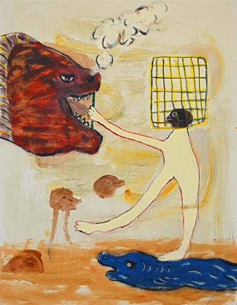 untitled, 2009, Acryl auf Nessel / acrylic on canvas, 90 x 70 cm