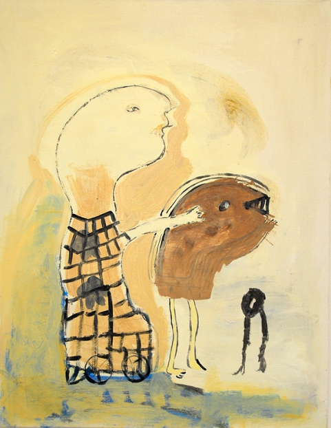 untitled, 2009, Acryl auf Nessel / acrylic on canvas, 90 x 70 cm