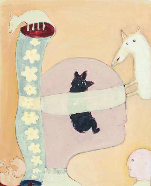 both poles (beide Pole), 2012, Acryl auf Nessel / acrylic on canvas, 91 x 72,5 cm