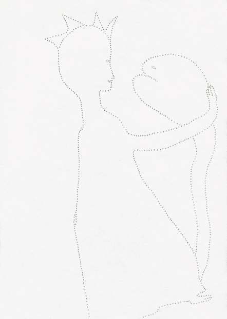 untitled, 1994; Papier, Perforierung mit Nadel / paper, perforated with needle, 29,4 x 21 cm