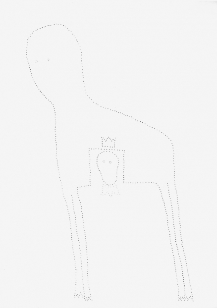 untitled, 1994; Papier, Perforierung mit Nadel / paper, perforated with needle, 29,4 x 21 cm