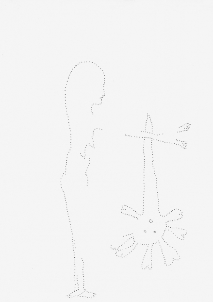 untitled, 1994; Papier, Perforierung mit Nadel / paper, perforated with needle, 29,4 x 21 cm