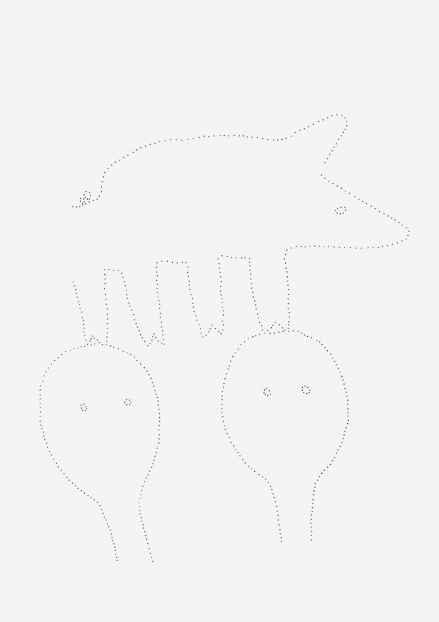 untitled, 1994; Papier, Perforierung mit Nadel / paper, perforated with needle, 29,4 x 21 cm