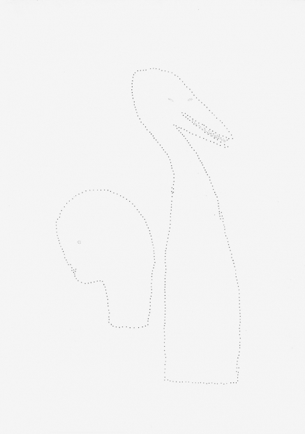 untitled, 1994; Papier, Perforierung mit Nadel / paper, perforated with needle, 29,4 x 21 cm