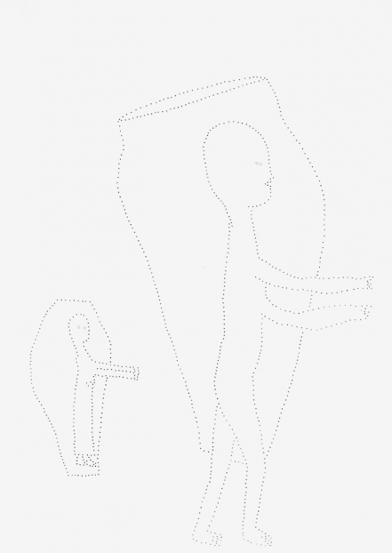 untitled, 1994; Papier, Perforierung mit Nadel / paper, perforated with needle, 29,4 x 21 cm