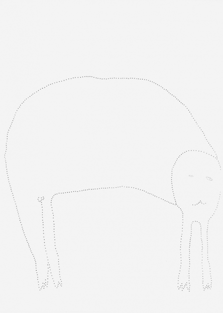 untitled, 1994; Papier, Perforierung mit Nadel / paper, perforated with needle, 29,4 x 21 cm