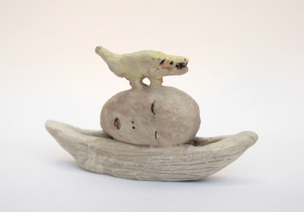 untitled, 2013; Ton, Papier, Wachs / paper-clay, wax, 11 cm