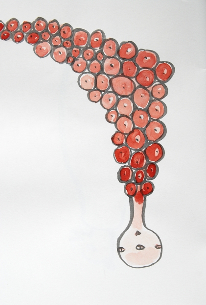 untitled, 2004; Tusche, Aquarell auf Papier / indian ink, watercolor on paper, 29,7 x 21 cm