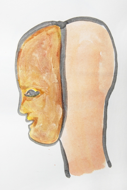 untitled, 2004; Tusche, Aquarell auf Papier / indian ink, watercolor on paper, 29,7 x 21 cm