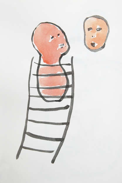 untitled, 2004; Tusche, Aquarell auf Papier / indian ink, watercolor on paper, 29,7 x 21 cm