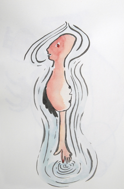 untitled, 2004; Tusche, Aquarell auf Papier / indian ink, watercolor on paper, 29,7 x 21 cm