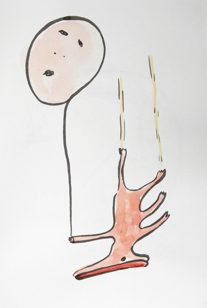 untitled, 2004; Tusche, Aquarell auf Papier / indian ink, watercolor on paper, 29,7 x 21 cm