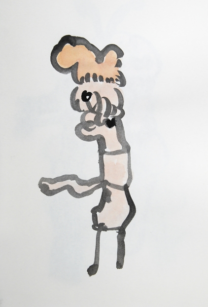 untitled, 2004; Tusche, Aquarell auf Papier / indian ink, watercolor on paper, 29,7 x 21 cm