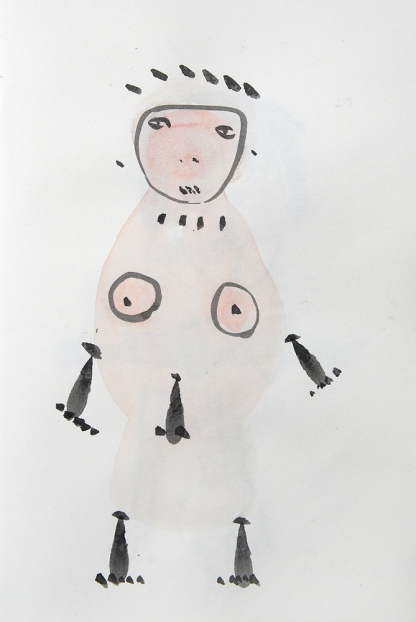 untitled, 2004; Tusche, Aquarell auf Papier / indian ink, watercolor on paper, 29,7 x 21 cm