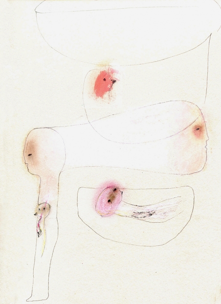 untitled, 2005; Papier, Bleistift, Mischtechnik / paper, pencil, mixed media, 35,5 x 26,6 cm